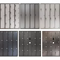 Metal Storage Lockers With Multiple Compartments And Various Color Designs 3d model