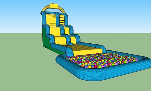 inflatable water slide 3d model