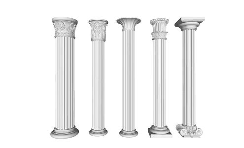 European Roman Column 3d model