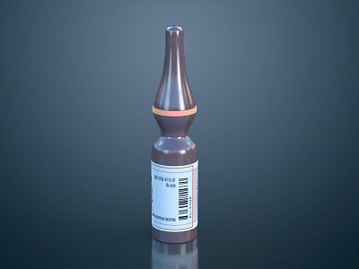 Modern medicine needle injection 3d model