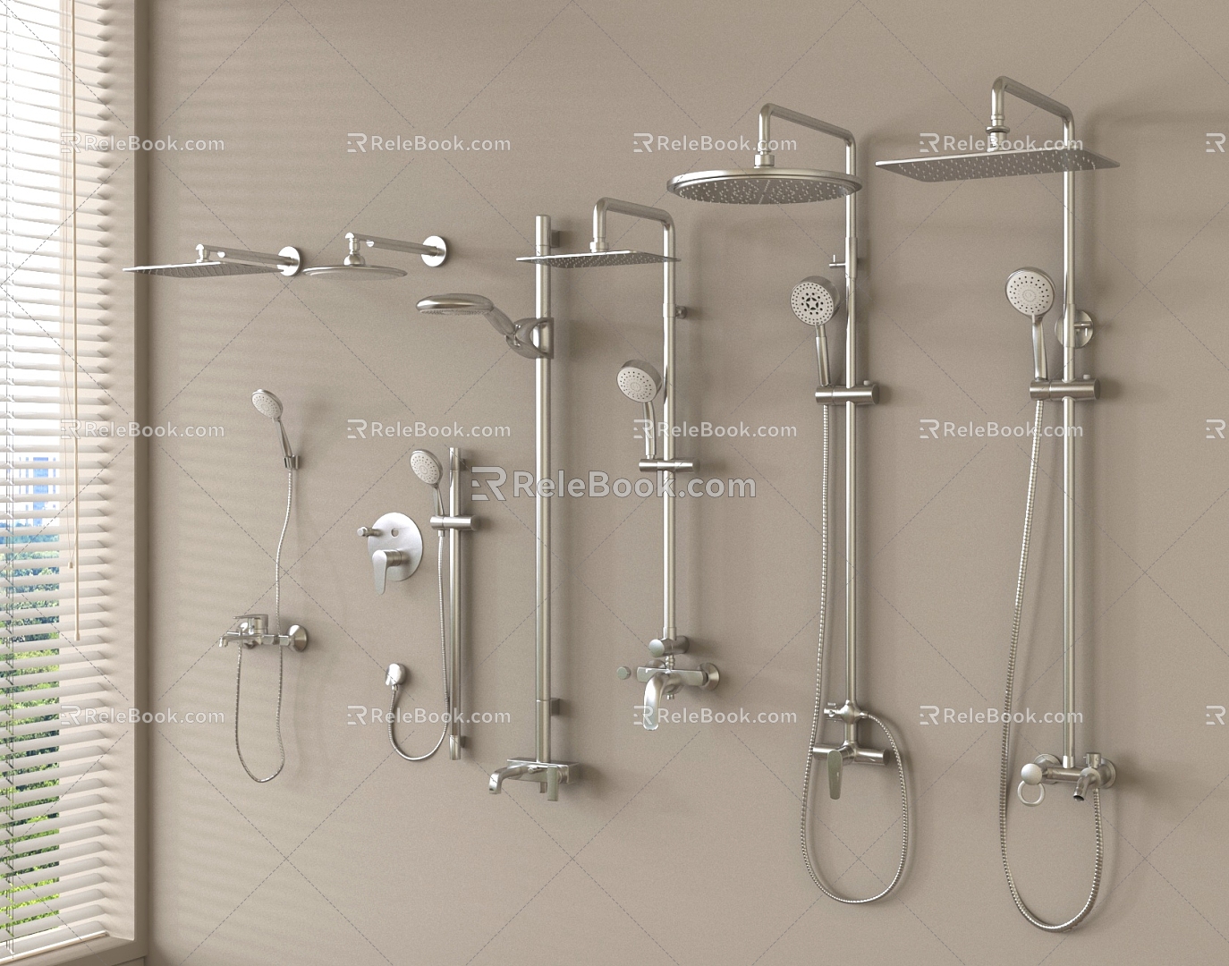 Modern Shower Bathroom Small Shower 3d model