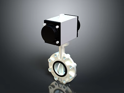 Sleek White Mini Desktop PC With Black Interface And Circular Base Design 3d model