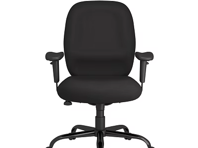 Ergonomic Black Fabric Office Chair With Adjustable Armrests And Swivel Base For Comfortable Use 3d model
