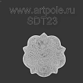 White Carved Flower Shaped Decorative Component As Architectural Design Element