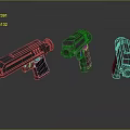 Black Handguns Various Models On Display With Metallic Finish And Modern Design