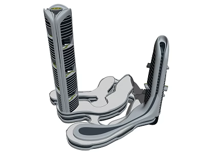 Modern Architectural Hotel Building With Tall Towers And Streamlined Glass Facades 3d model