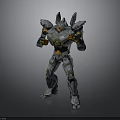 Humanoid Mech Robot Character With Armored Design And Mechanical Features Pose
