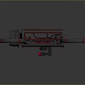 Futuristic Drone Design Featuring Four Propellers Gray Red Color Sleek Frame