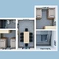Home Floor Plan Layout Featuring Bedrooms Living Room Dining Area And Staircase