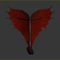 Detailed Mythical Dragon Character With Red Wings And Scaly Serpentine Body