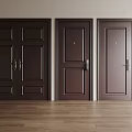 Modern Security Doors With Various Designs For Residential Home Interior Use 3d model
