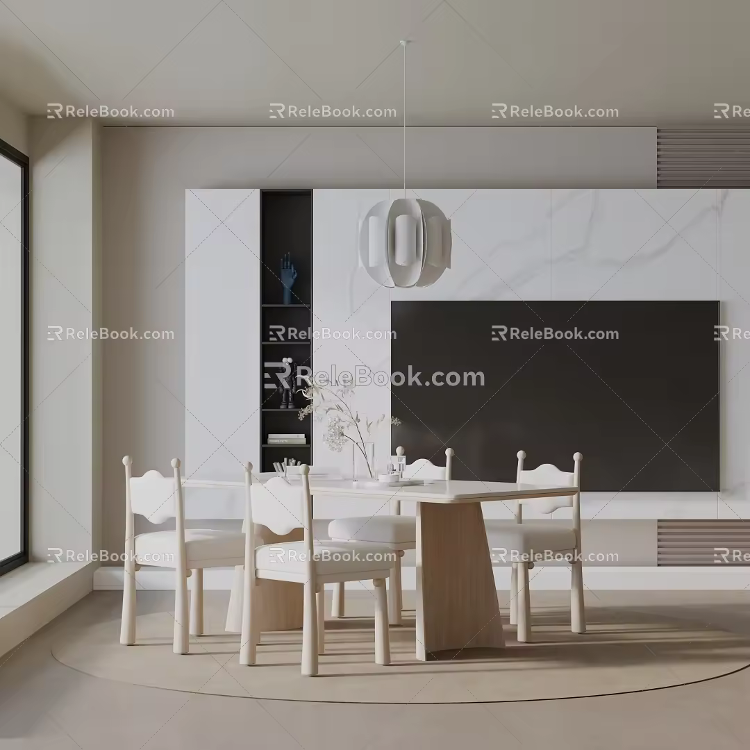 Modern table combination 3d model