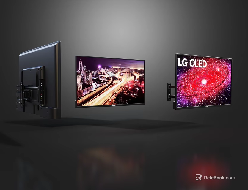 LG OLED TV Display With Sleek Design And Vibrant Image Showcase 3d model 