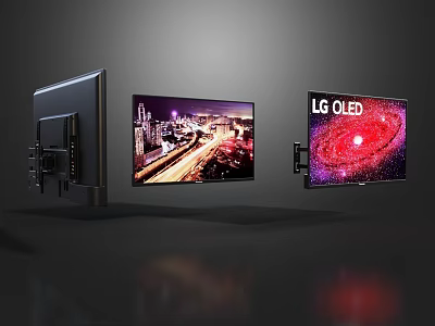 LG OLED TV Display With Sleek Design And Vibrant Image Showcase 3d model