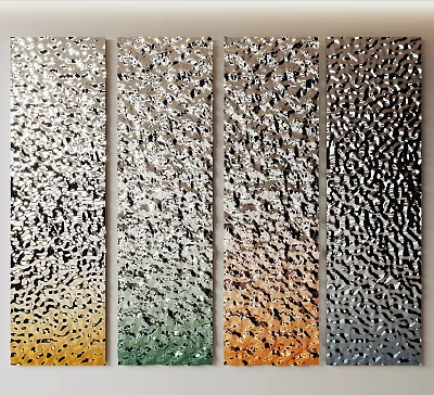 Decorative Textured Wall Panels With Four Gradient Color Designs For Interior Decor 3d model