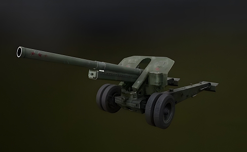 modern howitzer modern weapon realistic cannon equipment howitzer heavy weapon war gun 3d model