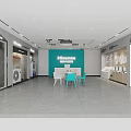 Hisense Home Appliance Store Modern Interior With Display Cabinets And Tables Chairs