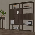 New Chinese Style Display Shelf With Decorative Items Books And Vases