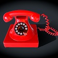 telephone landline old telephone wired telephone 3d model