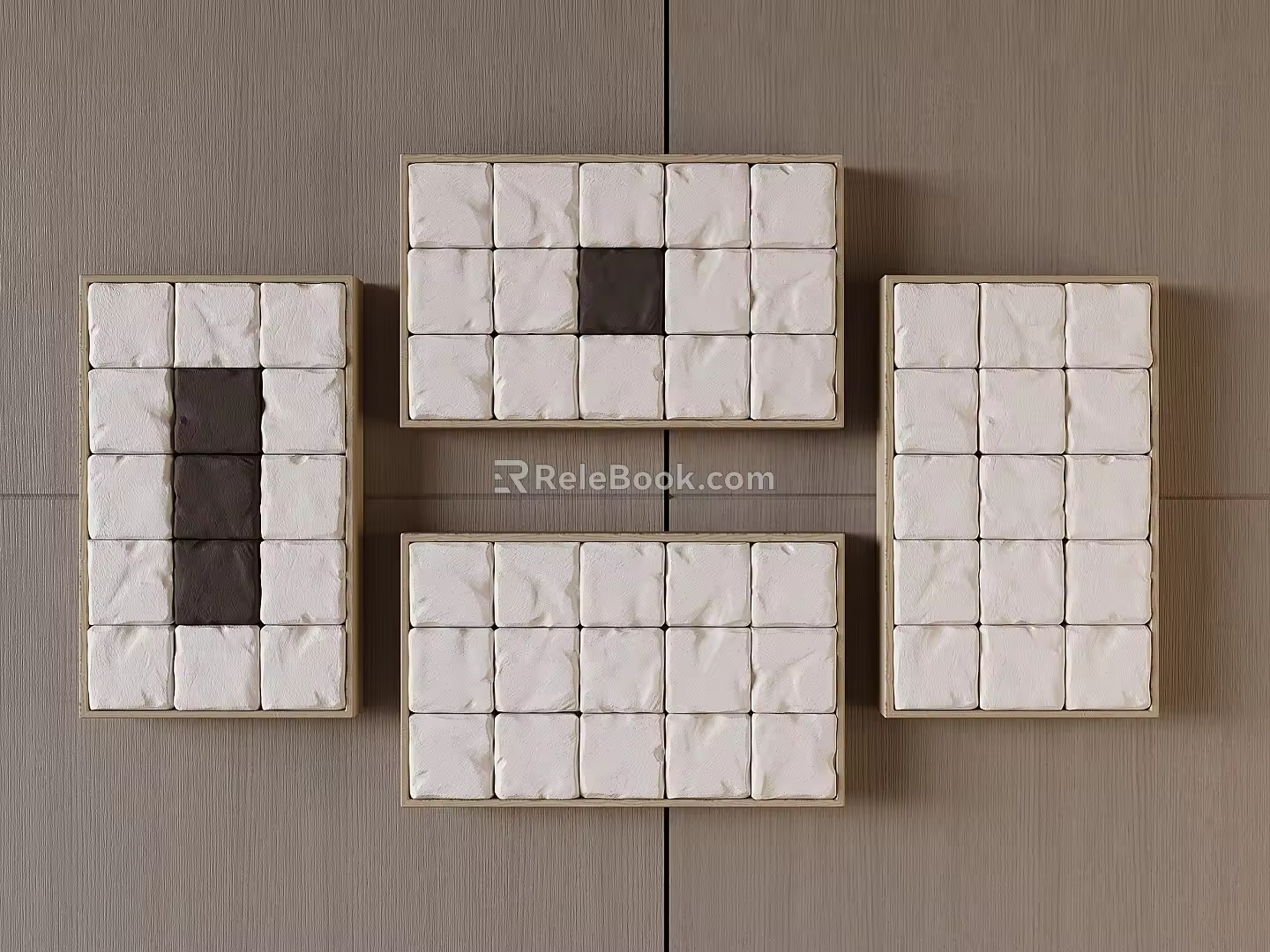 Abstract Three-dimensional Carving Hanging Painting of Silent Cream Wind Sandstone Painting Italian-style Hallway Decoration Painting 3d model