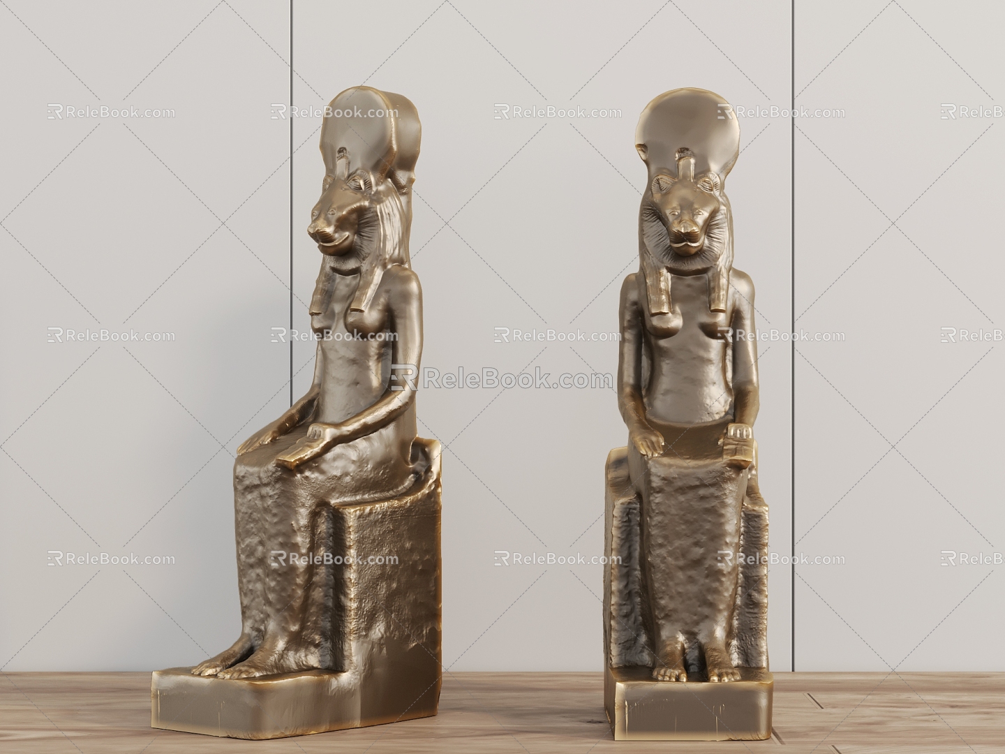 Egyptian Statues 3d model