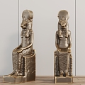 Egyptian Statues 3d model