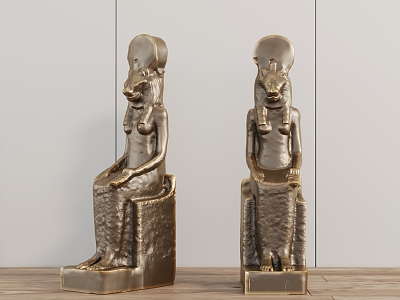 Egyptian Statues 3d model