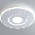 Modern LED Ceiling Lights Round Star Square Shapes With Decorative Dots