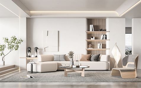 modern living room 3d model