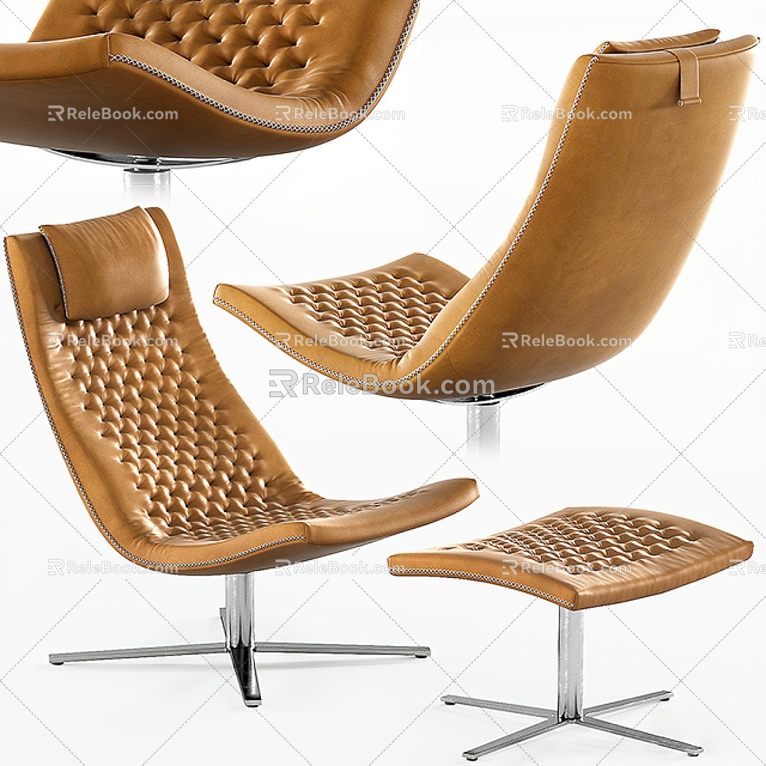 Leather Lounge Chair 3d model