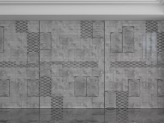 Modern background wall 3d model