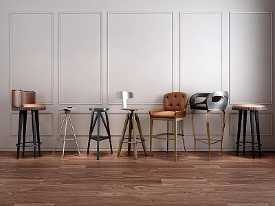 Post-modern bar chair 3d model