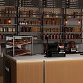 Modern coffee shop 3d model