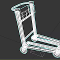 Security Check Luggage Trolley With Sign And Wheel Design For Airport Handling Use