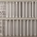 European Column Roman Column Gypsum Column Gypsum Line Cylindrical Square Column 3d model