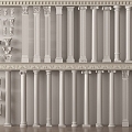 European Column Roman Column Gypsum Column Gypsum Line Cylindrical Square Column 3d model