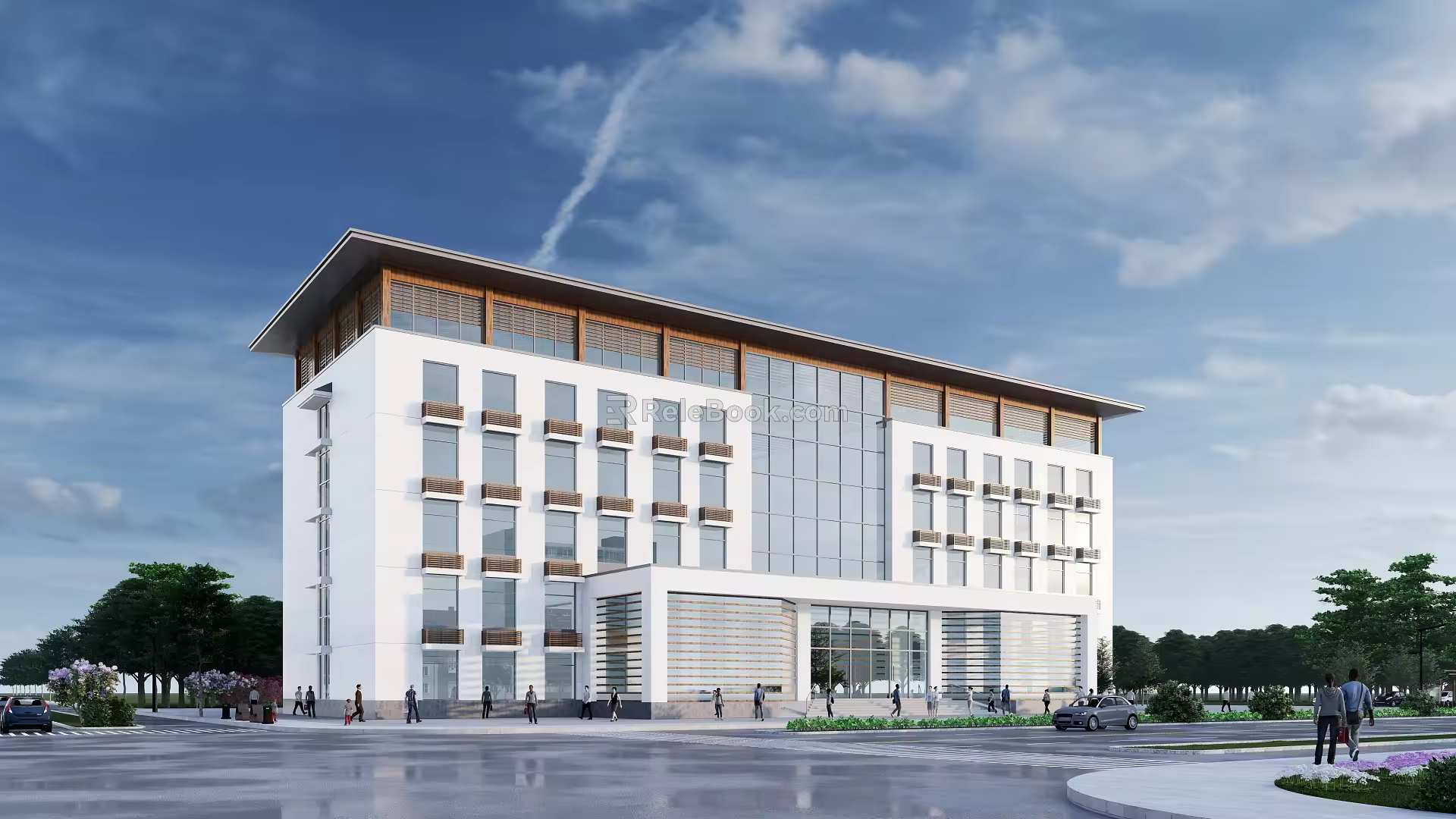 New Chinese style office building complex building 3d model