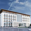 New Chinese style office building complex building 3d model
