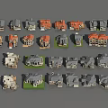 Various Designed Detached Houses With Red Gray Roofs And Different Architectural Styles