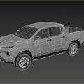 White Pickup Truck With Crew Cab And Off Road Wheels Design
