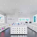 Digital Store With Huawei China Mobile 5G Display Counters Mobile Phones White Decor Bright Lighting
