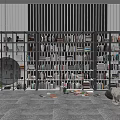Modern Bookshelf 3d model