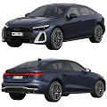 Deep Blue Modern Sedan Car With Stylish Front Face Rear End And Alloy Wheels
