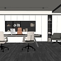 Modern Minimalist Office Manager's Office Chairman's Office 3d model