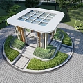 Modern style leisure pavilion 3d model