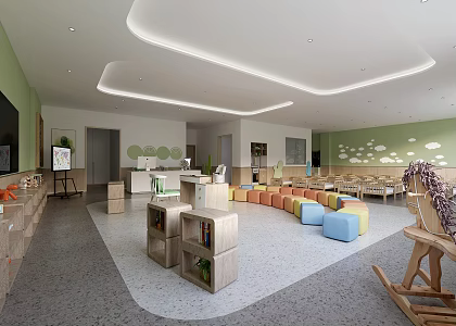 Modern Kindergarten Dormitory 3d model
