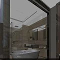 Modern Luxurious Hotel Room Interior Design With Bed TV Sofa And Coffee Table