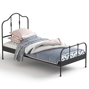 French Single Bedding 3d model