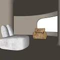 Modern single sofa 3d model