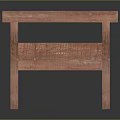 Red Wooden Stool With Simple Design And Wood Grain Surface And Sturdy Legs